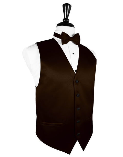 Chocolate Vitro Satin Vest