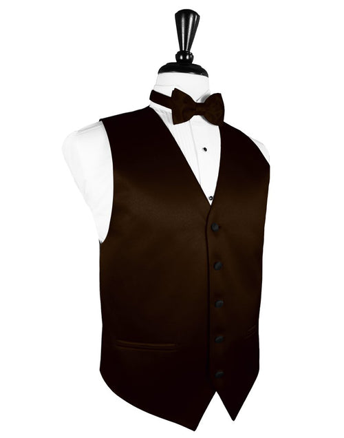 Chocolate Vitro Satin Vest