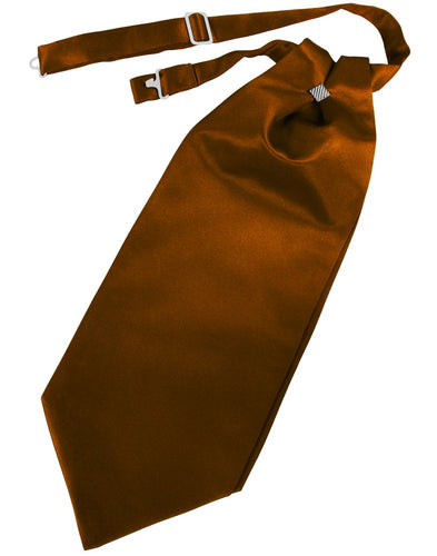 Cognac Solid Satin Cravat