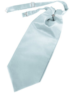 Light Blue Solid Satin Cravat