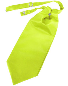 Lime Solid Satin Cravat