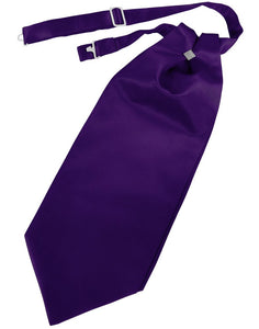 Purple Solid Satin Cravat