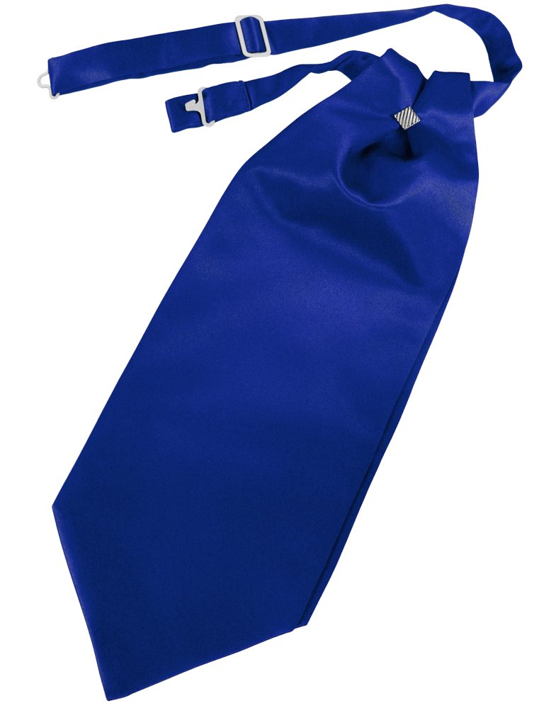 Royal Blue Solid Satin Cravat