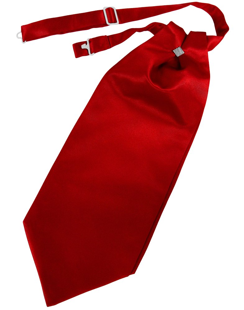 Scarlet Solid Satin Cravat