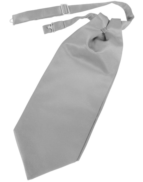 Silver Solid Satin Cravat