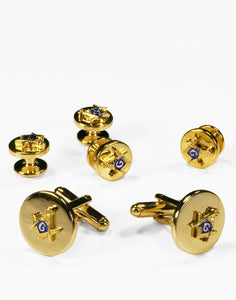 Mason Gold Cufflink and Stud Set