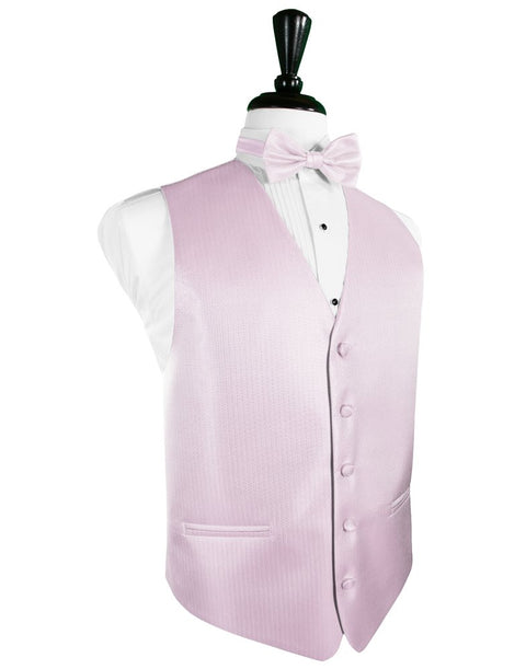Light Pink Herringbone Tuxedo Vest