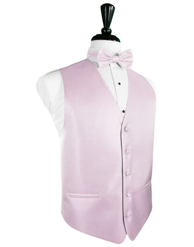 Light Pink Herringbone Tuxedo Vest