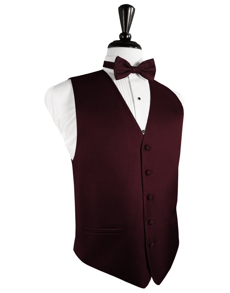 Merlot Herringbone Tuxedo Vest Merlot Herringbone Tuxedo Vest