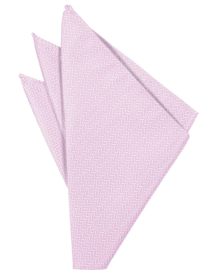 Light Pink Herringbone Pocket Square