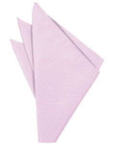 Light Pink Herringbone Pocket Square