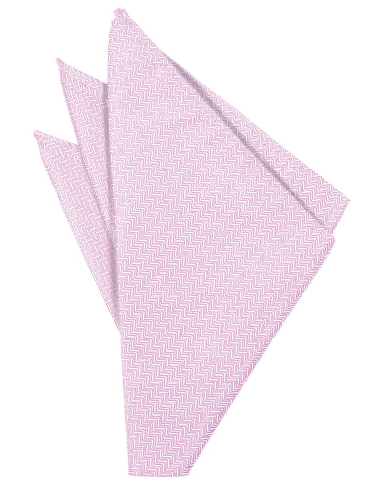 Light Pink Herringbone Pocket Square