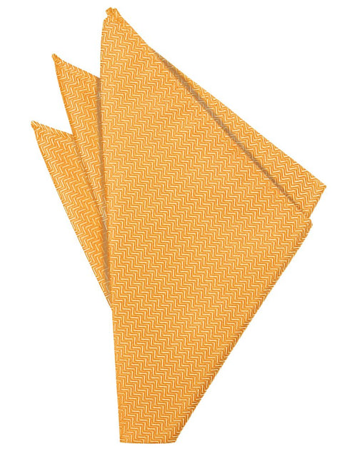 Mandarin Herringbone Pocket Square