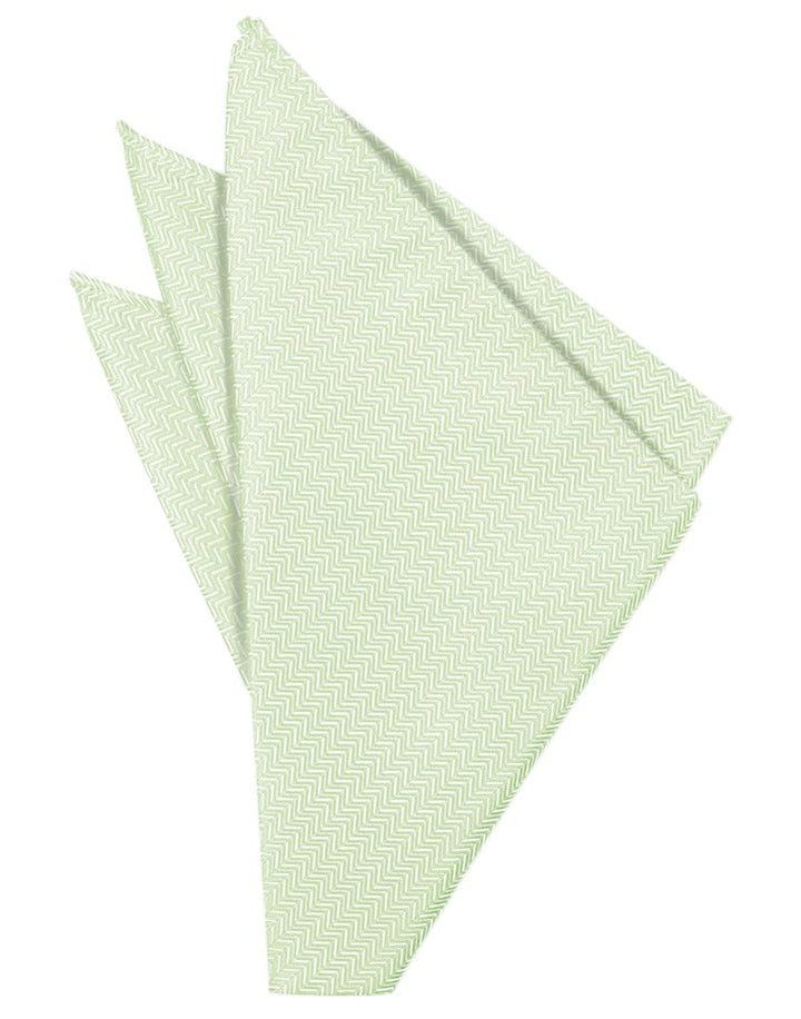 Pistachio Herringbone Pocket Square