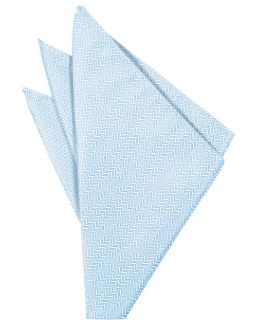 Powder Blue Herringbone Pocket Square