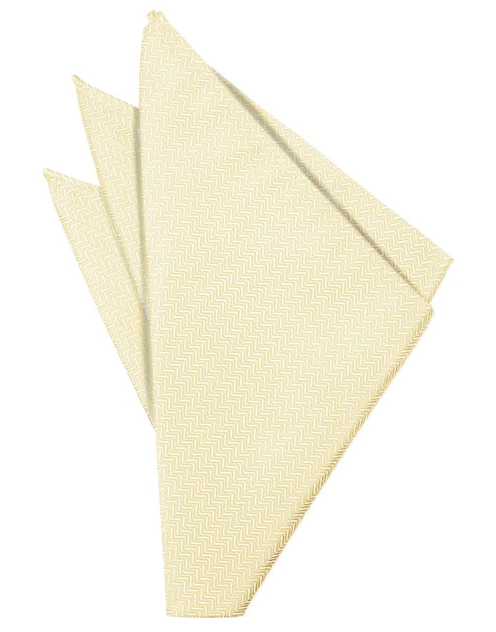 Sand Herringbone Pocket Square