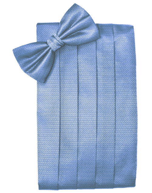 Cornflower Herringbone Cummerbund