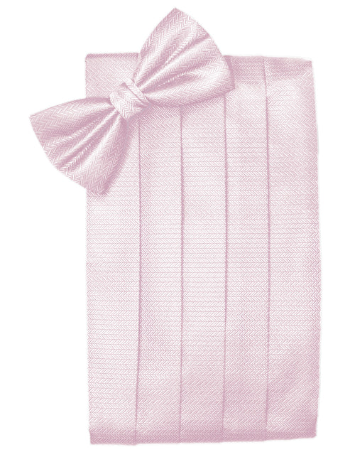 Light Pink Herringbone Cummerbund