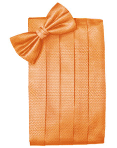 Tangerine Herringbone Cummerbund