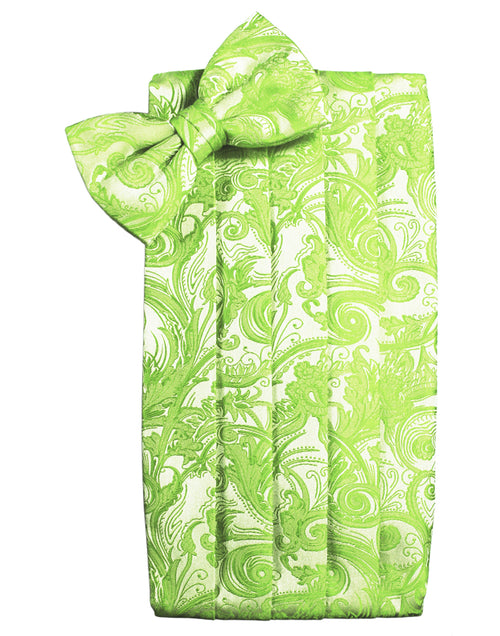 Lime Tapestry Cummerbund