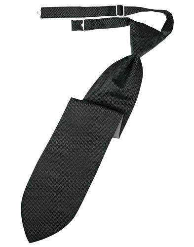 Asphalt Herringbone Long Tie
