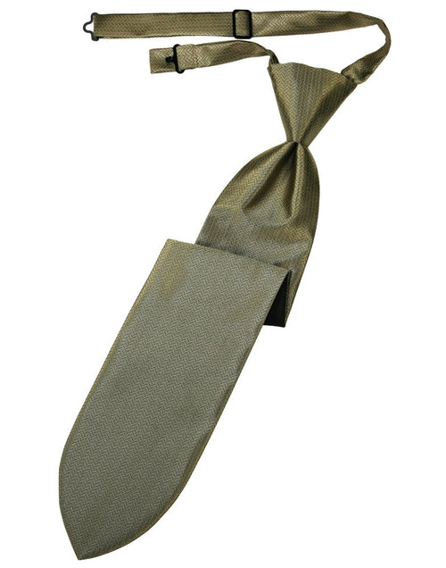 Bamboo Herringbone Long Tie