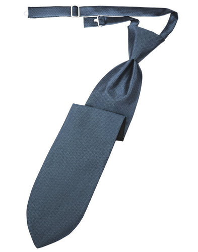 Desert Blue Herringbone Long Tie