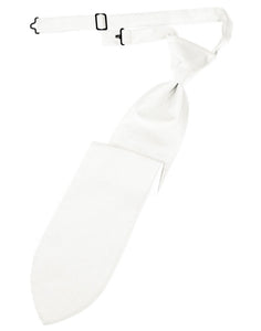 Diamond White Herringbone Long Tie