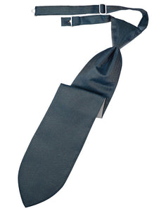 Haze Blue Herringbone Long Tie