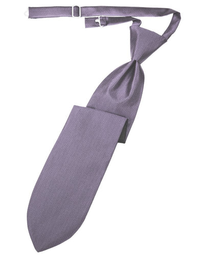 Heather Herringbone Long Tie