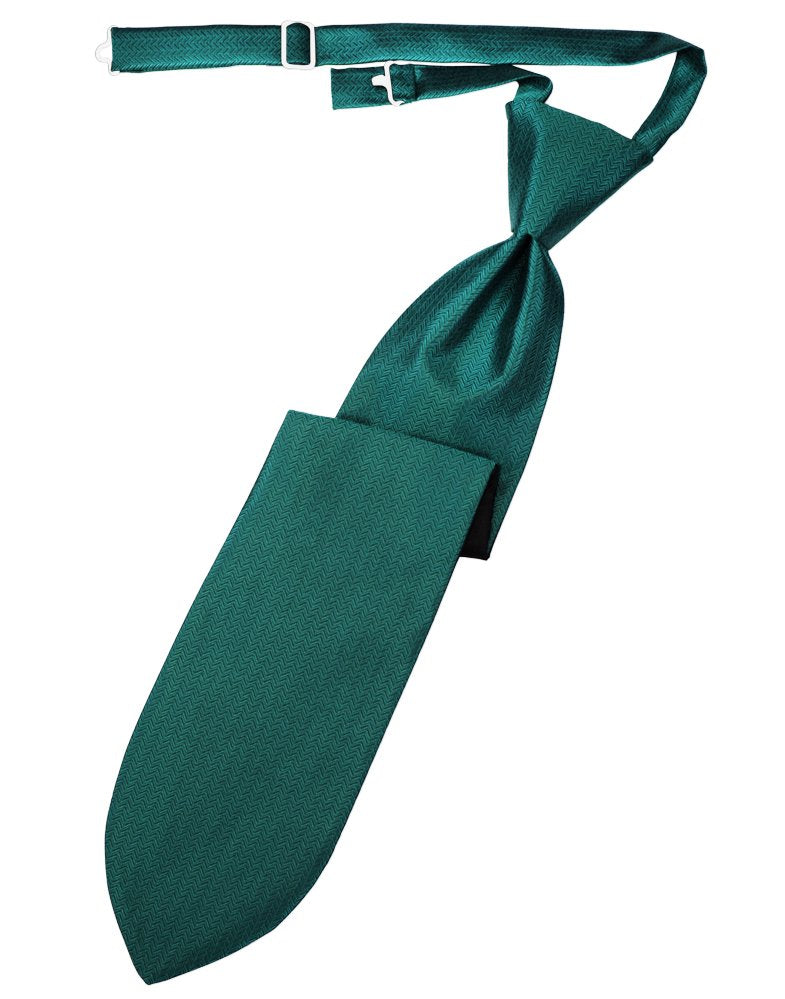 Jade Herringbone Long Tie