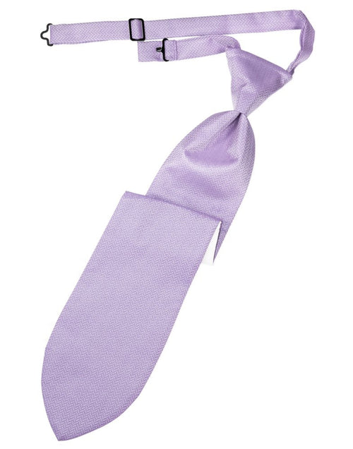 Pastel Lavender Herringbone Long Tie