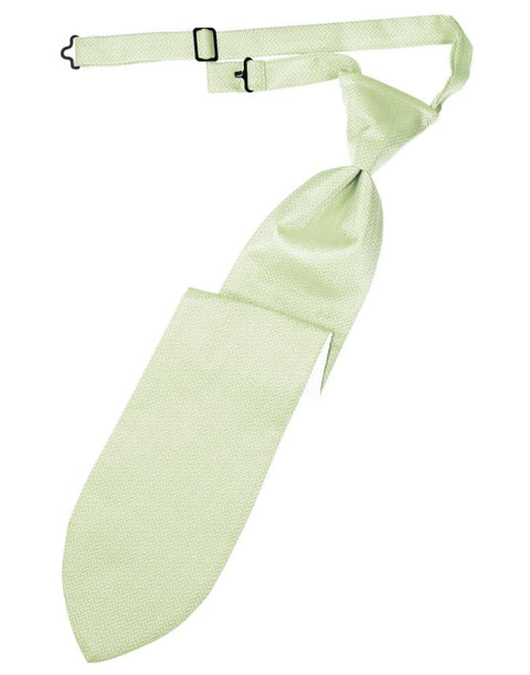 Pistachio Herringbone Long Tie