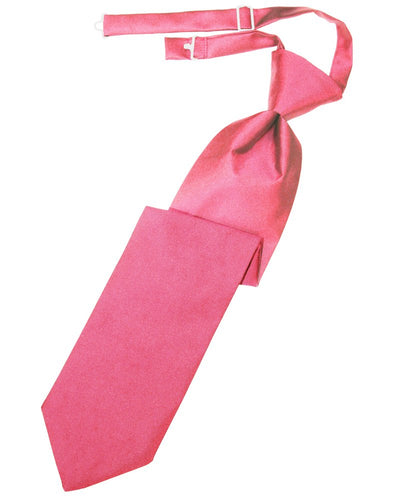 Bubblegum Solid Satin Long Tie