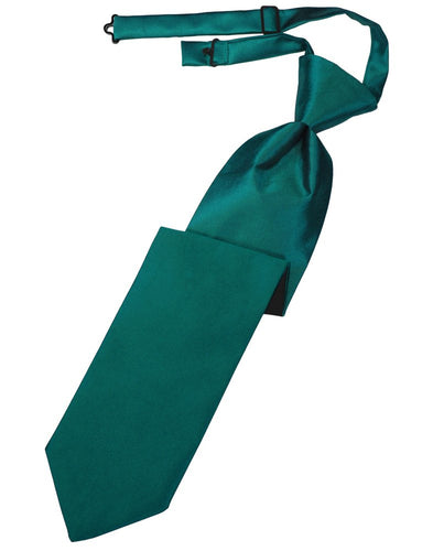 Jade Solid Satin Long Tie