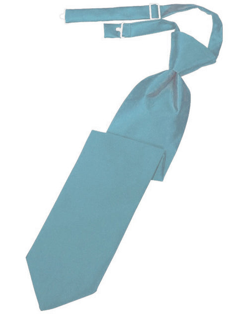 Mist Solid Satin Long Tie