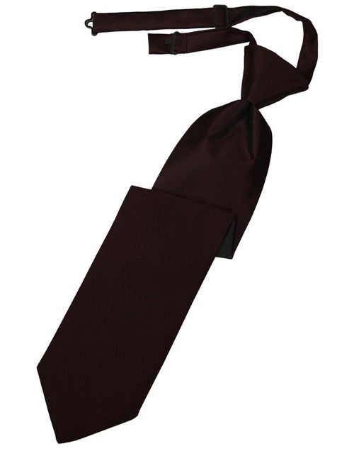 Truffle Solid Satin Long Tie