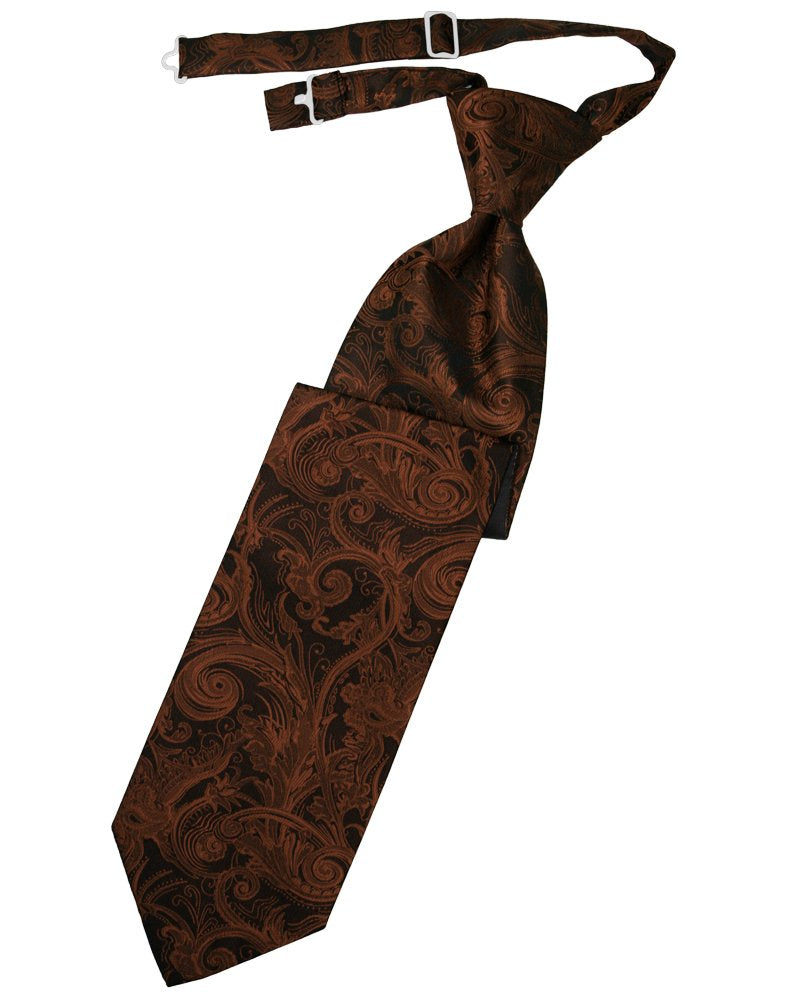 Cognac Tapestry Long Tie