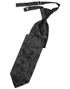 Pewter Tapestry Long Tie