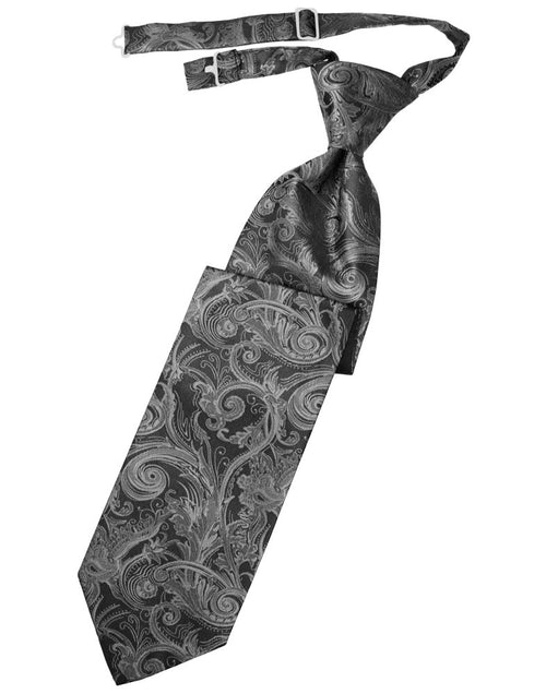 Silver Tapestry Long Tie