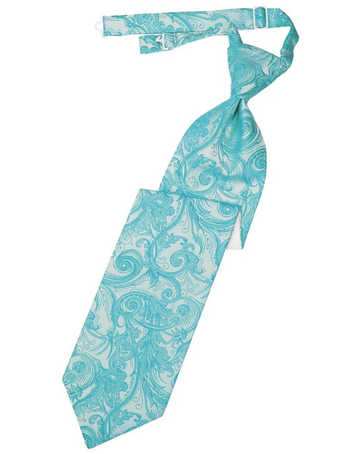 Turquoise Tapestry Long Tie