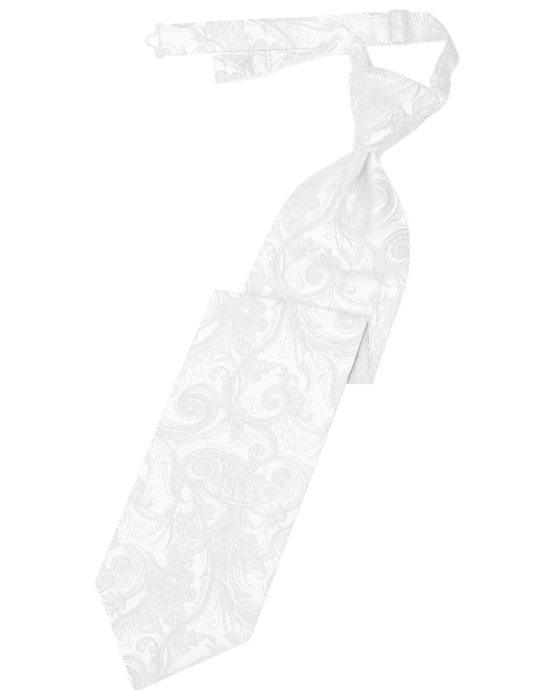 White Tapestry Long Tie