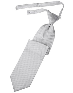Silver Venetian Long Tie