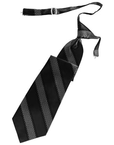 Asphalt Venetian Stripe Long Tie