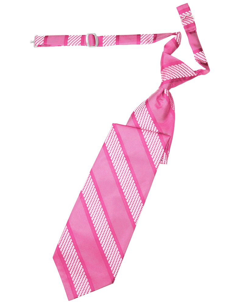 Bubblegum Venetian Stripe Long Tie