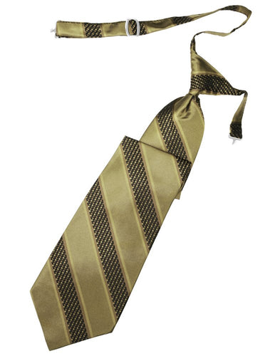 Champagne Venetian Stripe Long Tie