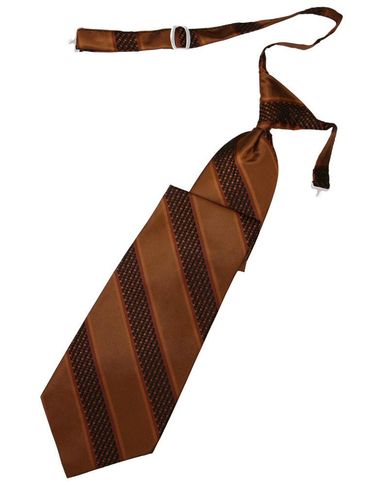 Cinnamon Venetian Stripe Long Tie