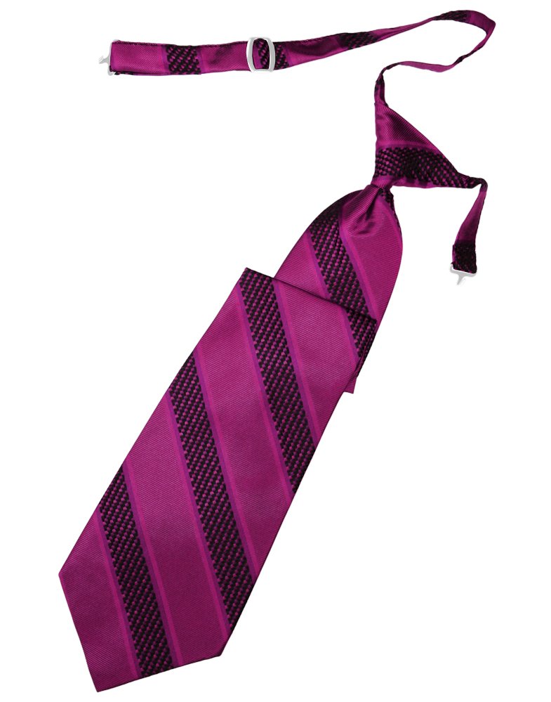 Fuchsia Venetian Stripe Long Tie