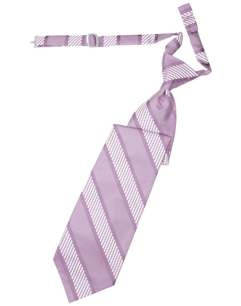 Lavender Venetian Stripe Long Tie