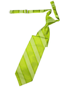 Lime Venetian Stripe Long Tie